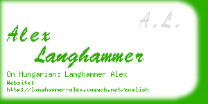 alex langhammer business card